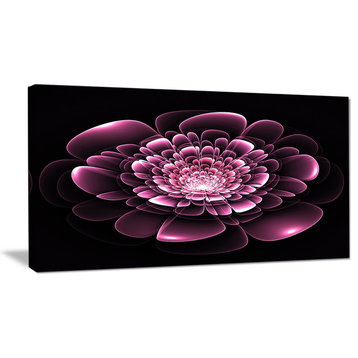 "Purple Glossy Typical Fractal Flower" Large Canvas Print, 32"x16"