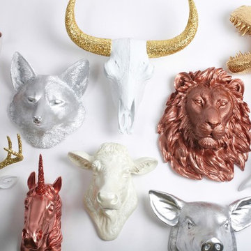 White Faux Taxidermy in Color