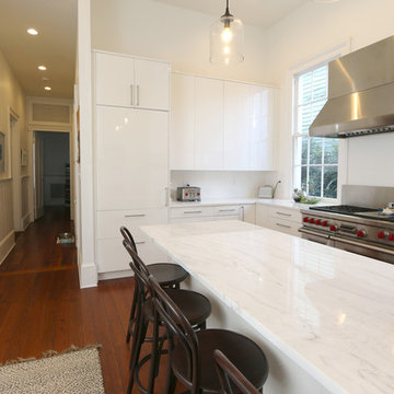 Contemporary Kitchen Remodel Brings Modern Amneties to Centries Old Home