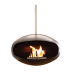 Cocoon Aeris Black Hanging Fireplace