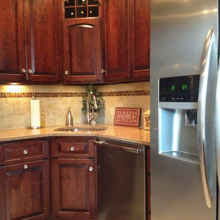 Small kitchen pantry pictures - Example of a small kitchen pantry design in Newark