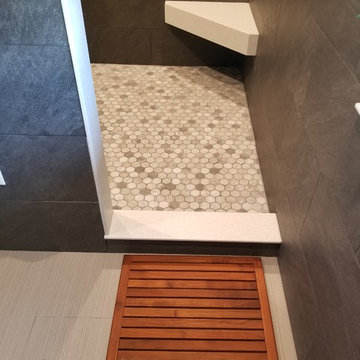 Teak bathroom mat