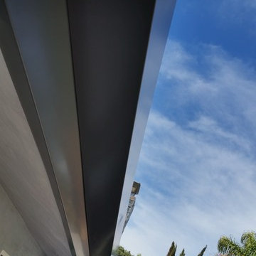 Fascia Wrap, Custom Sectional Slant Back Box Gutters in Studio City