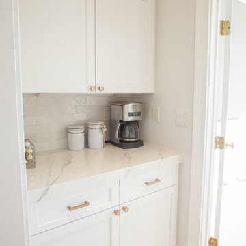 Transitional Kitchen Featuring Rift Cut Oak Accents