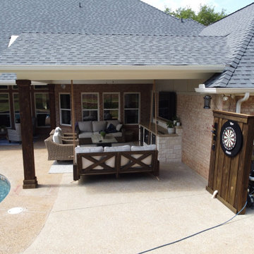 Poolside Outdoor Living Space Makeover in Grapevine, TX