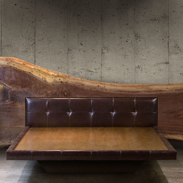 Live Edge American Black Walnut Bed