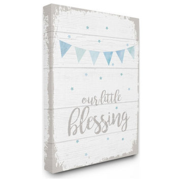 The Kids Room by Stupell Our Little Blessing Blue Kids Word Design, 16 x 20
