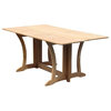 4-Piece Teak Set, 69" Warwick Table, 3 Giva Chairs, Sunbrella Cushion, Brick