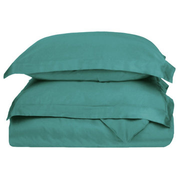 300 Thread Count Duvet Cover and Pillow Sham Set, Teal, King/California King