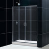 Visions Frameless Sliding Shower Door, 32"x60" Shower and Shower Backwall Kit