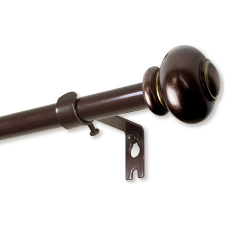 Yolanda Curtain Rod, Cocoa, 84-120"