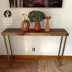 Live Edge Table for Entryway or Foyer Black Walnut - Console Tables