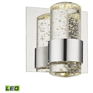 ELK Lighting Surrey 1-Light Vanity Lamp, Chrome/Clear Bubble, LED