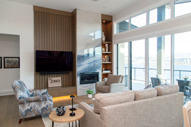 Example of a trendy living room design in Other