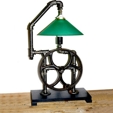 Pipe Lamp with Big Gear