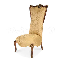 Imperial Court Radiant Chestnut/Citrus High Back Wood Trim Chair - Armchairs And Accent Chairs