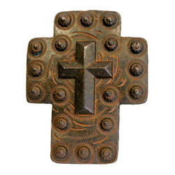 Large Rust Cross with Center Cross Napkin Ring Set - Napkin Rings