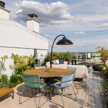 Aménagement d'un toit terrasse à Paris 20