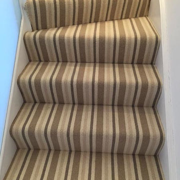 Stripey Stairs Carpet Installation