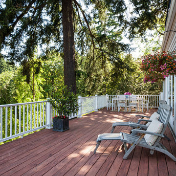 Deck surrounded by trees