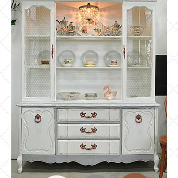 Painted french white cabinet