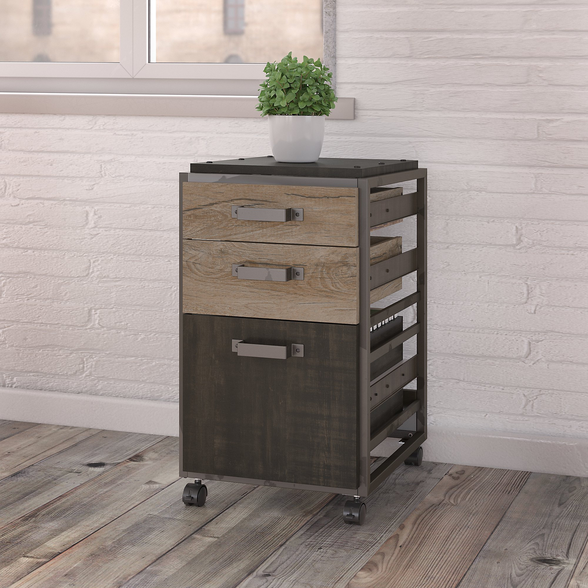 Refinery 3 Drawer Mobile File Cabinet