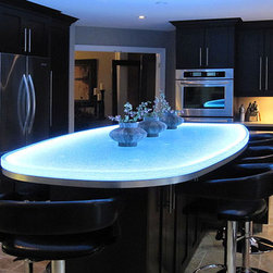 Glass Island Countertop - Kitchen Countertops