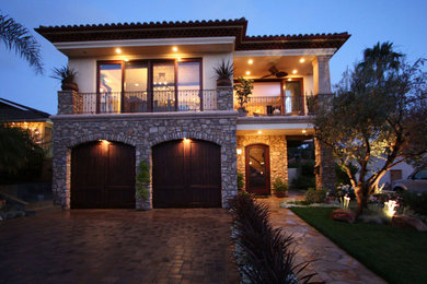Mediterranean exterior home idea in Orange County