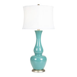 turquoise glass table lamp - Table Lamps