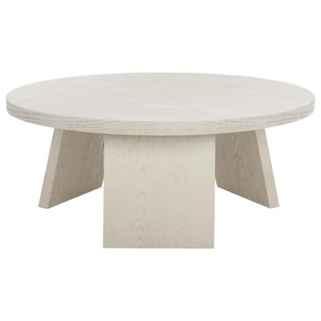 Safavieh Couture Julianna Wood Coffee Table, White Wash
