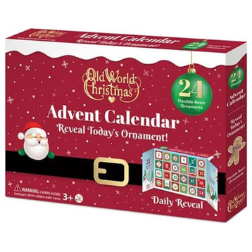 Old World Christmas Ornament Advent Calendar With 24 Flexible Resin Ornaments