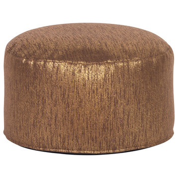 Pouf Ottoman With Cover, Glam Chocolate