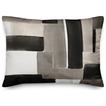 Gray Abstract Design 14x20 Indoor/Outdoor Pillow