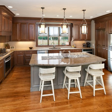 Door style: Chesapeake | Species: Cherry | Finish: Pecan with Ebony glaze