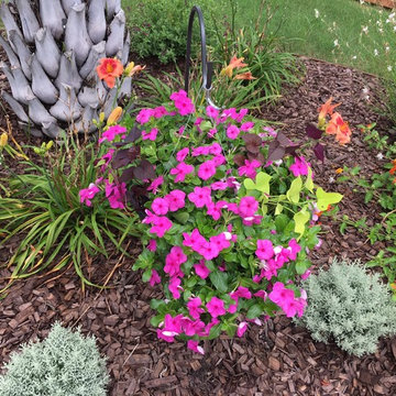 New pool flower beds