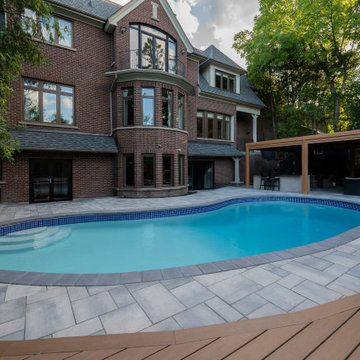 Elegant Poolside Outdoor Living Retreat