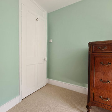 Turquoise Guest bedroom transformation in Balham SW17