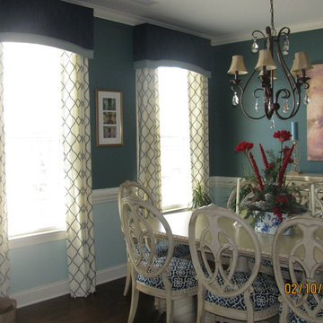 Drapery Panels with coordinating cornice boards