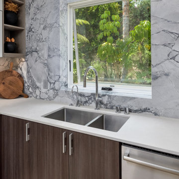 Contemporary Kitchen Remodel with stunning accent walls
