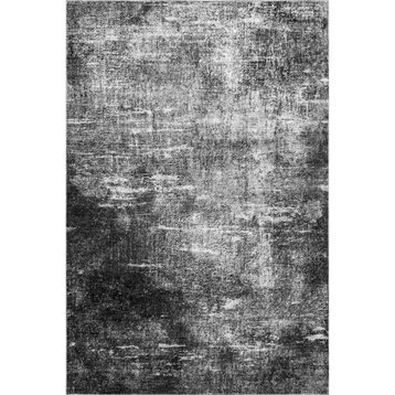 nuLOOM Corinna Modern Abstract Machine Washable Area Rug, Charcoal 5' x 8'