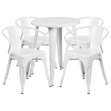 24RD White Metal Table Set