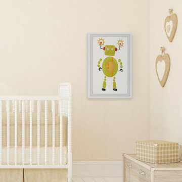 "Magnetic Robot" Framed Painting Print
