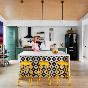 East Austin Colorful Kitchen