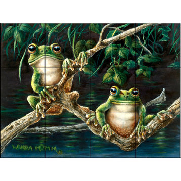 Tile Mural, Frogs by Wanda Mumm
