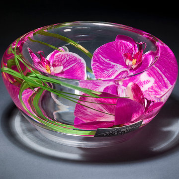 Fuchsia Phalaenopsis Orchid Medium Flower Bowl