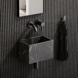 Pietra Grey Marble Tucci Wall Hung Basin 300mm - Bathroom Sinks