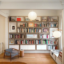 book/shelves (family room? stairs?)