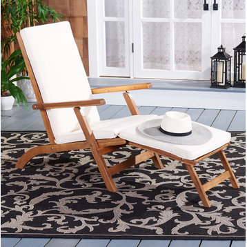 Safavieh Palmdale Outdoor Lounge Chair, Natural/Beige