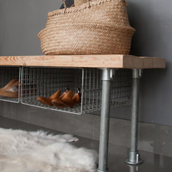 INEKO HOME BESPOKE WIRE SHOE RACK BENCH - Accent & Storage Benches