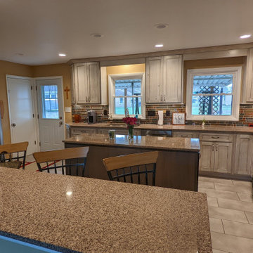 Rock Island Kitchen Remodel-2022 Koch Cabinets MSI Quartz Bedrock